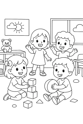 Tranh tô màu trường học 24