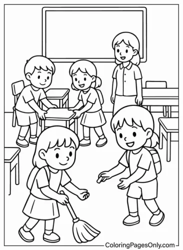 Tranh tô màu trường học 40