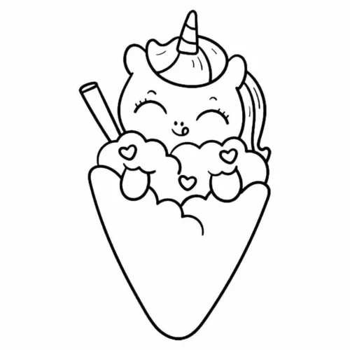 Kỳ lân nhí trong ly kem