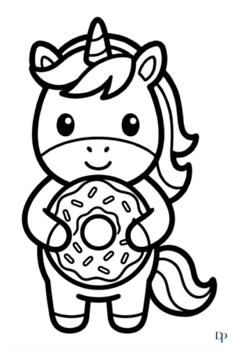 Kỳ lân ôm bánh donut