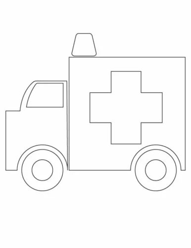 Xe cứu thương nhìn từ sau