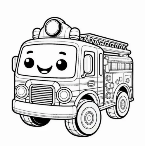 Xe cứu hoả mặt cười, nét đậm