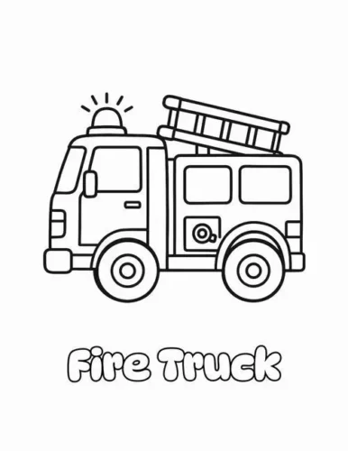 Xe cứu hoả dưới chữ Fire Truck