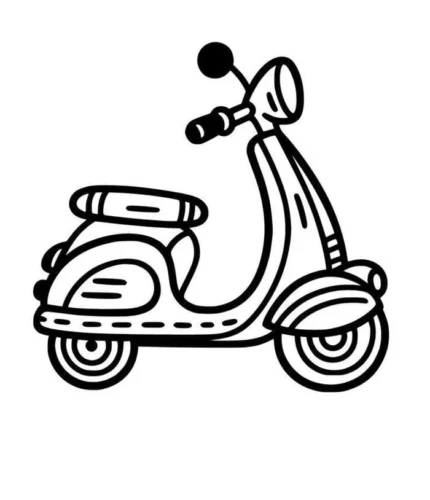 Xe tay ga cổ nét đậm