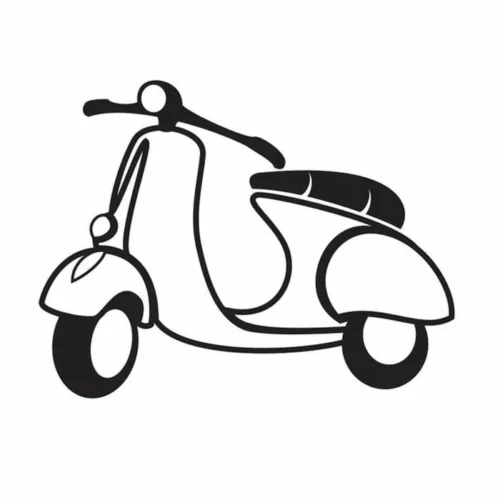 Xe tay ga nét đậm đơn giản