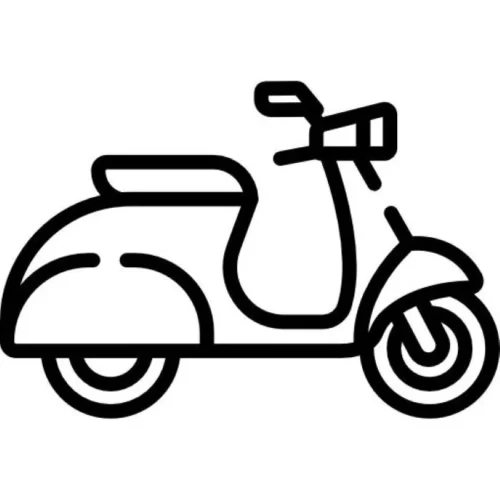 Xe tay ga có giỏ nét đậm