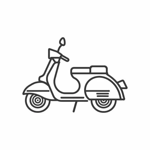 Mẫu tô màu xe tay ga nhỏ nét mảnh