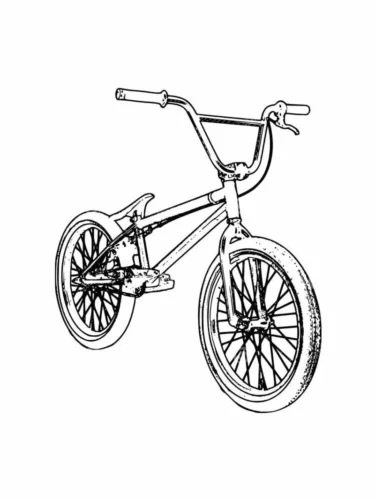 Tranh tô màu xe đạp BMX
