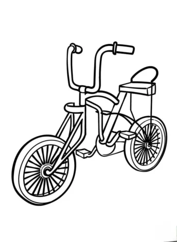 Hình tô màu xe đạp tay lái cao