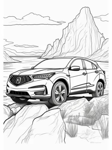 Xe SUV trên tảng đá