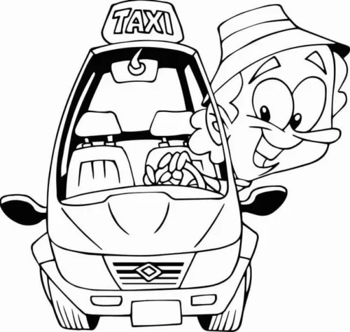 Bác tài vẫy tay từ taxi