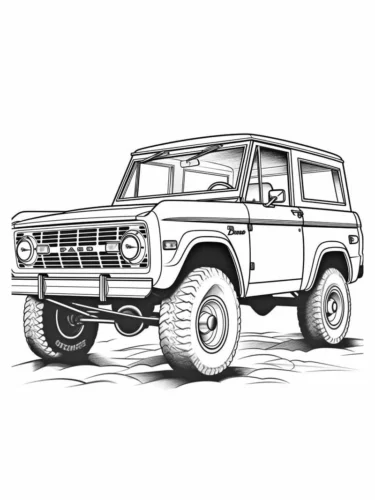 Mẫu tô màu xe jeep địa hình