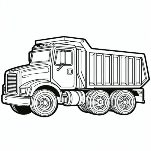 Hình tô màu xe ben cỡ lớn
