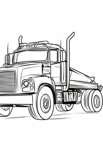 Tranh tô màu xe tải cổ