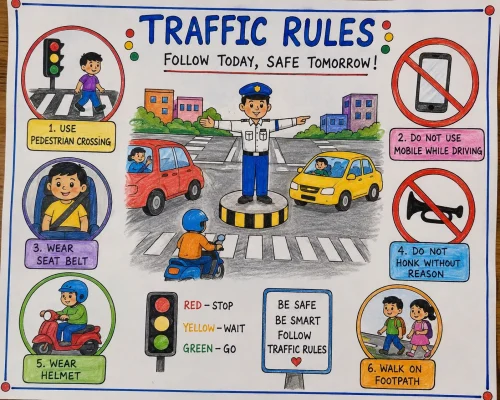 Vẽ tranh an toàn giao thông 13