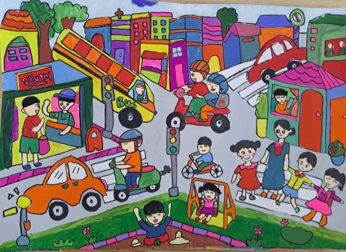 Vẽ tranh an toàn giao thông 20
