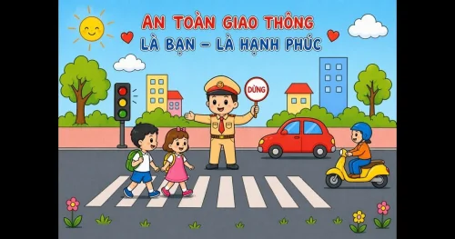 Vẽ tranh an toàn giao thông 23