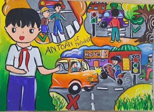 Vẽ tranh an toàn giao thông 26