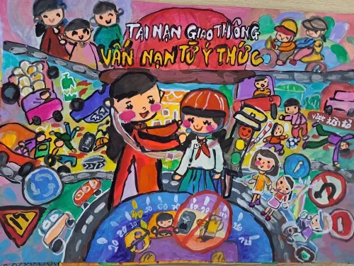 Vẽ tranh an toàn giao thông 39