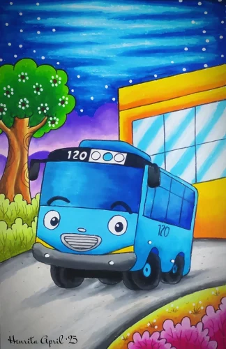 Vẽ tranh an toàn giao thông 22