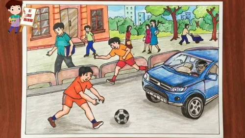 Vẽ tranh an toàn giao thông 32