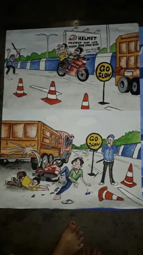 Vẽ tranh an toàn giao thông 44