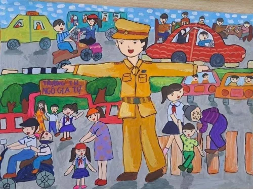 Vẽ tranh an toàn giao thông 57