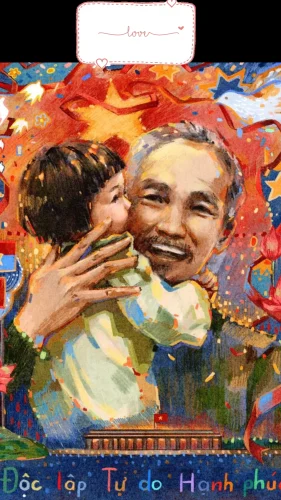 Tranh vẽ Bác Hồ 45