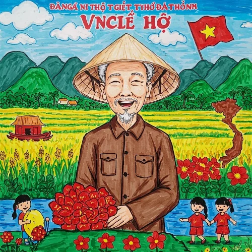 Tranh vẽ Bác Hồ 47