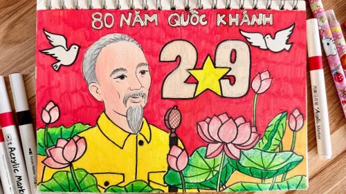 Tranh vẽ Bác Hồ 56