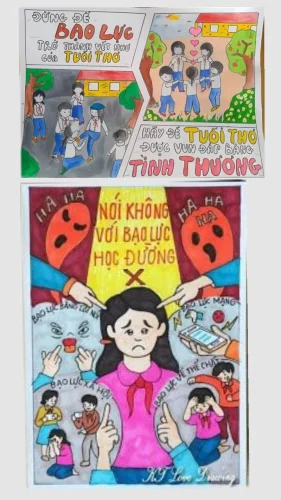 Vẽ tranh bạo lực học đường 48