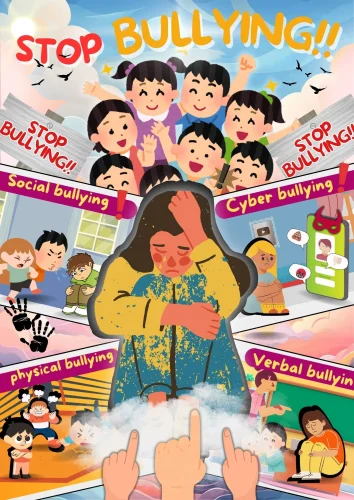 Vẽ tranh bạo lực học đường 53