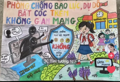 Vẽ tranh bạo lực học đường 56