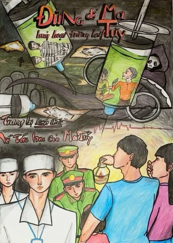 Vẽ tranh bạo lực học đường 10