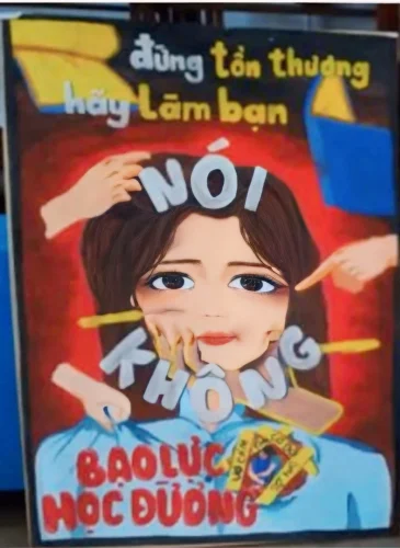 Vẽ tranh bạo lực học đường 13