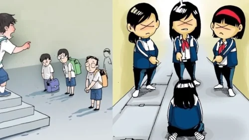 Vẽ tranh bạo lực học đường 21