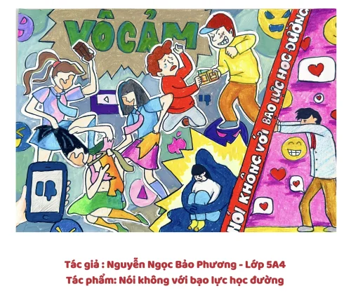 Vẽ tranh bạo lực học đường 26
