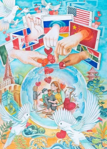 Vẽ tranh bạo lực học đường 22