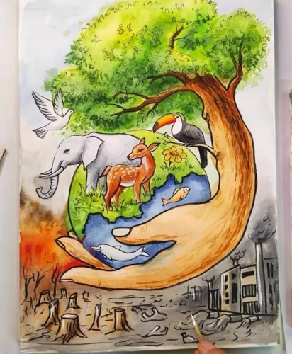 Vẽ tranh bảo vệ môi trường 15