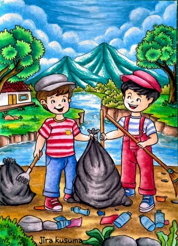 Vẽ tranh bảo vệ môi trường 56