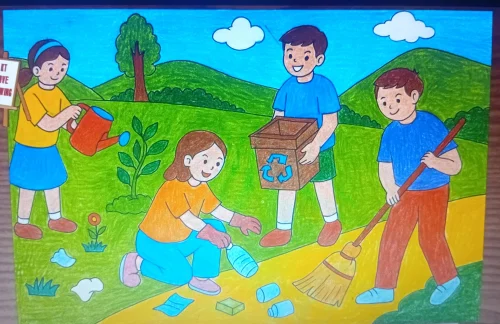 Vẽ tranh bảo vệ môi trường 35