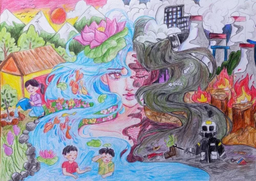 Vẽ tranh bảo vệ môi trường 44