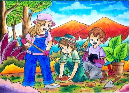 Vẽ tranh bảo vệ môi trường 7