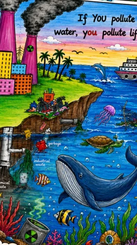 Vẽ tranh bảo vệ nguồn nước 19