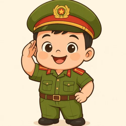 Tranh vẽ chú bộ đội 12