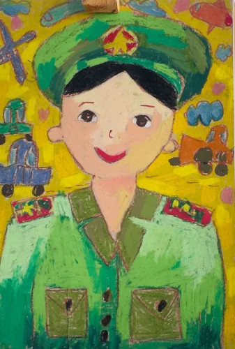 Tranh vẽ chú bộ đội 21