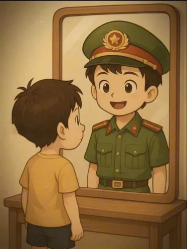 Tranh vẽ chú bộ đội 27