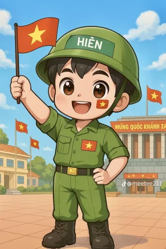 Tranh vẽ chú bộ đội 32
