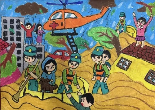 Tranh vẽ chú bộ đội 35