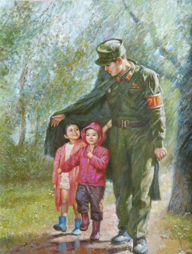 Tranh vẽ chú bộ đội 36
